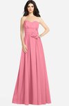 ColsBM Audrina Watermelon Gorgeous A-line Sweetheart Sleeveless Zip up Flower Plus Size Bridesmaid Dresses