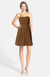 ColsBM Holland Brown Casual Sweetheart Sleeveless Zip up Knee Length Bridesmaid Dresses