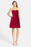 ColsBM Holland Dark Red Casual Sweetheart Sleeveless Zip up Knee Length Bridesmaid Dresses