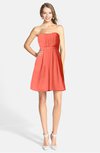 ColsBM Holland Living Coral Casual Sweetheart Sleeveless Zip up Knee Length Bridesmaid Dresses