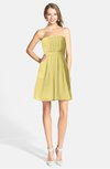 ColsBM Holland Misted Yellow Casual Sweetheart Sleeveless Zip up Knee Length Bridesmaid Dresses