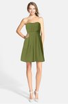 ColsBM Holland Olive Green Casual Sweetheart Sleeveless Zip up Knee Length Bridesmaid Dresses