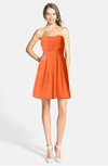 ColsBM Holland Tangerine Casual Sweetheart Sleeveless Zip up Knee Length Bridesmaid Dresses