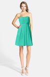 ColsBM Holland Viridian Green Casual Sweetheart Sleeveless Zip up Knee Length Bridesmaid Dresses