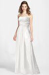 ColsBM Aliana Cloud White Simple Sweetheart Sleeveless Zip up Chiffon Bridesmaid Dresses