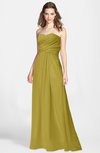 ColsBM Aliana Golden Olive Simple Sweetheart Sleeveless Zip up Chiffon Bridesmaid Dresses