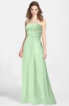 ColsBM Aliana Light Green Simple Sweetheart Sleeveless Zip up Chiffon Bridesmaid Dresses