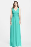 ColsBM Samara Blue Turquoise  Trumpet Sleeveless Zip up Chiffon Floor Length Bridesmaid Dresses