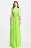 ColsBM Samara Bright Green  Trumpet Sleeveless Zip up Chiffon Floor Length Bridesmaid Dresses
