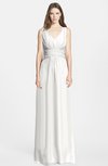 ColsBM Samara Cloud White  Trumpet Sleeveless Zip up Chiffon Floor Length Bridesmaid Dresses