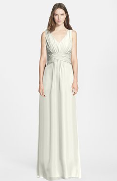 ColsBM Samara Cream  Trumpet Sleeveless Zip up Chiffon Floor Length Bridesmaid Dresses