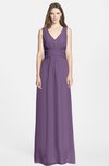 ColsBM Samara Eggplant  Trumpet Sleeveless Zip up Chiffon Floor Length Bridesmaid Dresses