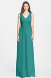 ColsBM Samara Emerald Green  Trumpet Sleeveless Zip up Chiffon Floor Length Bridesmaid Dresses