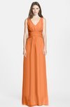 ColsBM Samara Mango  Trumpet Sleeveless Zip up Chiffon Floor Length Bridesmaid Dresses