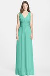 ColsBM Samara Mint Green  Trumpet Sleeveless Zip up Chiffon Floor Length Bridesmaid Dresses