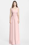 ColsBM Samara Pastel Pink  Trumpet Sleeveless Zip up Chiffon Floor Length Bridesmaid Dresses
