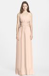 ColsBM Samara Peach Puree  Trumpet Sleeveless Zip up Chiffon Floor Length Bridesmaid Dresses