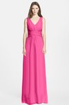 ColsBM Samara Rose Pink  Trumpet Sleeveless Zip up Chiffon Floor Length Bridesmaid Dresses