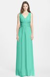 ColsBM Samara Seafoam Green  Trumpet Sleeveless Zip up Chiffon Floor Length Bridesmaid Dresses