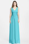 ColsBM Samara Turquoise  Trumpet Sleeveless Zip up Chiffon Floor Length Bridesmaid Dresses