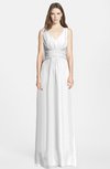 ColsBM Samara White  Trumpet Sleeveless Zip up Chiffon Floor Length Bridesmaid Dresses