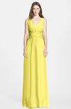 ColsBM Samara Yellow Iris  Trumpet Sleeveless Zip up Chiffon Floor Length Bridesmaid Dresses
