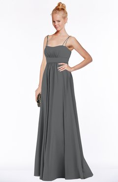 Chiffon Long Bridesmaid Dress in Grey Color with Stunning Styles for ...