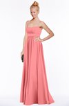 ColsBM Shelby Shell Pink Glamorous Empire Sleeveless Chiffon Ruching Bridesmaid Dresses