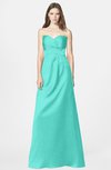 ColsBM Briley Blue Turquoise Modest Fit-n-Flare Sweetheart Sleeveless Chiffon Floor Length Bridesmaid Dresses