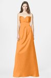 ColsBM Briley Orange Modest Fit-n-Flare Sweetheart Sleeveless Chiffon Floor Length Bridesmaid Dresses