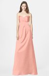 ColsBM Briley Peach Modest Fit-n-Flare Sweetheart Sleeveless Chiffon Floor Length Bridesmaid Dresses