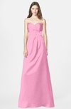 ColsBM Briley Pink Modest Fit-n-Flare Sweetheart Sleeveless Chiffon Floor Length Bridesmaid Dresses