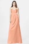 ColsBM Briley Salmon Modest Fit-n-Flare Sweetheart Sleeveless Chiffon Floor Length Bridesmaid Dresses