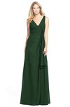 ColsBM Ashlyn Hunter Green Luxury A-line V-neck Zip up Floor Length Bridesmaid Dresses