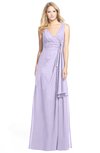 ColsBM Ashlyn Light Purple Luxury A-line V-neck Zip up Floor Length Bridesmaid Dresses