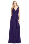 ColsBM Ashlyn Royal Purple Luxury A-line V-neck Zip up Floor Length Bridesmaid Dresses