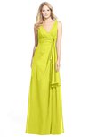 ColsBM Ashlyn Sulphur Spring Luxury A-line V-neck Zip up Floor Length Bridesmaid Dresses