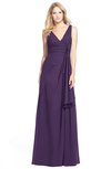 ColsBM Ashlyn Violet Luxury A-line V-neck Zip up Floor Length Bridesmaid Dresses
