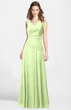 ColsBM Lina Butterfly  Fit-n-Flare V-neck Zip up Chiffon Bridesmaid Dresses