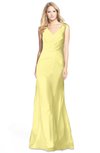 ColsBM Amina Daffodil Gorgeous Fit-n-Flare V-neck Sleeveless Chiffon Ruching Bridesmaid Dresses