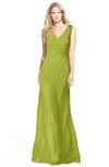 ColsBM Amina Green Oasis Gorgeous Fit-n-Flare V-neck Sleeveless Chiffon Ruching Bridesmaid Dresses