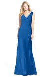 ColsBM Amina Royal Blue Gorgeous Fit-n-Flare V-neck Sleeveless Chiffon Ruching Bridesmaid Dresses