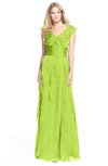 ColsBM Magnolia Green Glow Gorgeous A-line V-neck Chiffon30 Floor Length Bridesmaid Dresses
