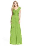 ColsBM Magnolia Greenery Gorgeous A-line V-neck Chiffon30 Floor Length Bridesmaid Dresses