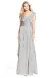 ColsBM Magnolia Platinum Gorgeous A-line V-neck Chiffon30 Floor Length Bridesmaid Dresses