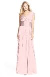 ColsBM Magnolia Veiled Rose Gorgeous A-line V-neck Chiffon30 Floor Length Bridesmaid Dresses