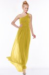 ColsBM Nina Sauterne Glamorous Fit-n-Flare One Shoulder Sleeveless Zip up Chiffon30 Bridesmaid Dresses