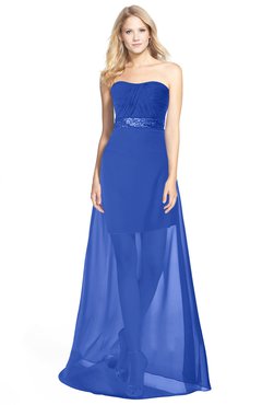 ColsBM Daleyza Dazzling Blue Classic A-line Sweetheart Zip up Chiffon30 Floor Length Bridesmaid Dresses