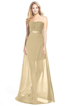 ColsBM Daleyza Gold Classic A-line Sweetheart Zip up Chiffon30 Floor Length Bridesmaid Dresses