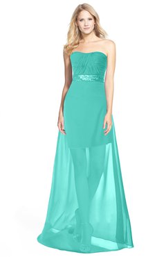 ColsBM Daleyza Mint Green Classic A-line Sweetheart Zip up Chiffon30 Floor Length Bridesmaid Dresses